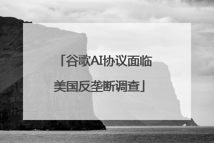 谷歌AI协议面临美国反垄断调查