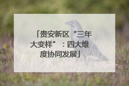 贵安新区“三年大变样”：四大维度协同发展
