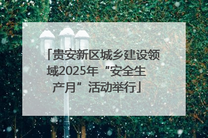贵安新区城乡建设领域2025年“安全生产月”活动举行