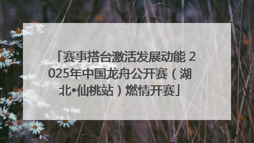 赛事搭台激活发展动能 2025年中国龙舟公开赛（湖北•仙桃站）燃情开赛