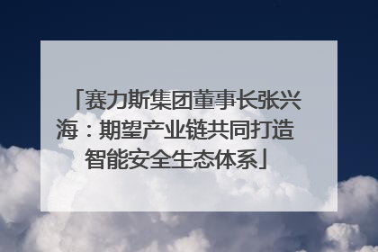 赛力斯集团董事长张兴海：期望产业链共同打造智能安全生态体系