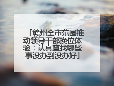 赣州全市范围推动领导干部换位体验：认真查找哪些事没办到没办好