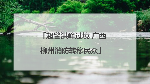 超警洪峰过境 广西柳州消防转移民众