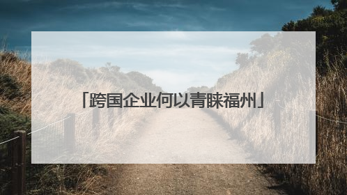 跨国企业何以青睐福州