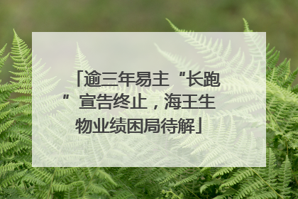 逾三年易主“长跑”宣告终止，海王生物业绩困局待解