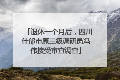 退休一个月后，四川什邡市原三级调研员冯伟接受审查调查
