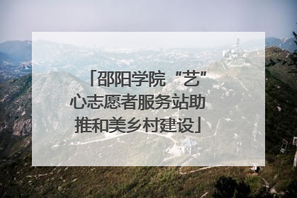 邵阳学院“艺”心志愿者服务站助推和美乡村建设