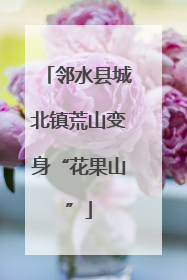邻水县城北镇荒山变身“花果山”