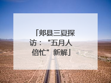 郏县三夏探访：“五月人倍忙”新解