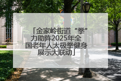 金家岭街道“拳”力助阵2025年全国老年人太极拳健身展示大联动