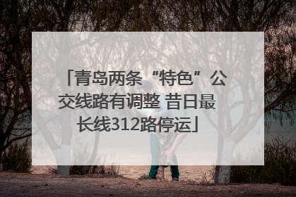 青岛两条“特色”公交线路有调整 昔日最长线312路停运