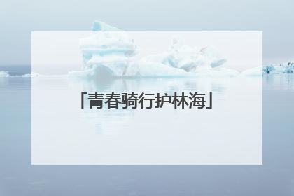 青春骑行护林海