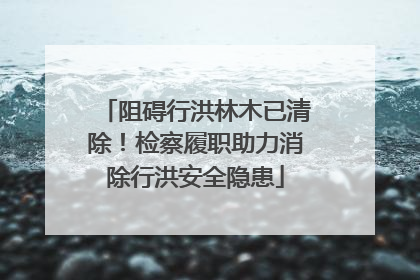 阻碍行洪林木已清除！检察履职助力消除行洪安全隐患