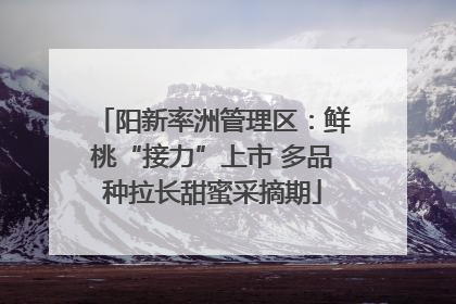 阳新率洲管理区：鲜桃“接力”上市 多品种拉长甜蜜采摘期