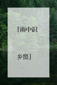 雨中识乡贤