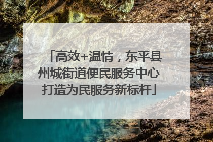 高效+温情，东平县州城街道便民服务中心打造为民服务新标杆