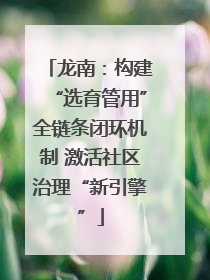 龙南：构建“选育管用”全链条闭环机制 激活社区治理“新引擎”