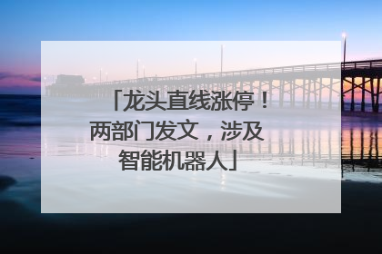 龙头直线涨停！两部门发文，涉及智能机器人