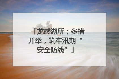 龙感湖所；多措并举，筑牢汛期“安全防线”