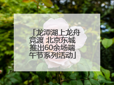 龙潭湖上龙舟竞渡 北京东城推出60余场端午节系列活动