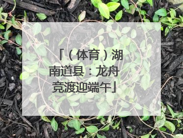 （体育）湖南道县：龙舟竞渡迎端午