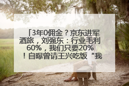 3年0佣金？京东进军酒旅，刘强东：行业毛利60%，我们只要20%！自曝曾请王兴吃饭“我要做外卖了”