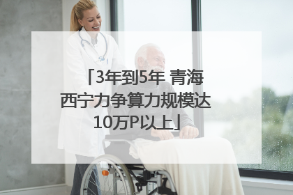 3年到5年 青海西宁力争算力规模达10万P以上