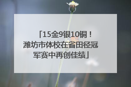 15金9银10铜！潍坊市体校在省田径冠军赛中再创佳绩