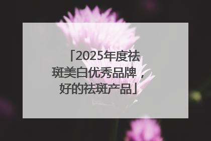 2025年度祛斑美白优秀品牌，好的祛斑产品