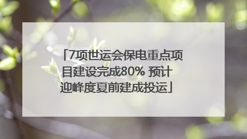 7项世运会保电重点项目建设完成80% 预计迎峰度夏前建成投运