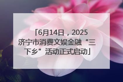 6月14日，2025济宁市消费文娱金融“三下乡”活动正式启动