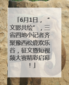 6月1日，“文影共绘”，三省四地小记者齐聚豫西松鹿欢乐谷，征文暨短视频大赛精彩启幕！