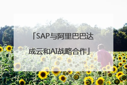SAP与阿里巴巴达成云和AI战略合作